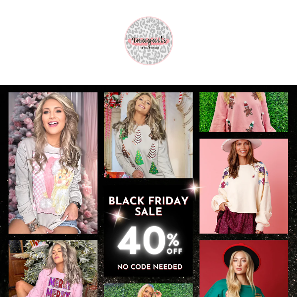 🖤 Black Friday Starts NOW! Grab 40% Off Sitewide at Anagails 🛍️