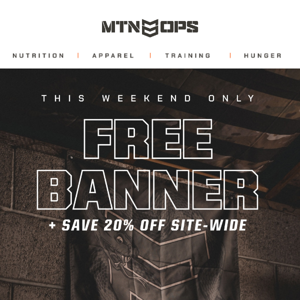 THIS WEEKEND ONLY - FREE BANNERS