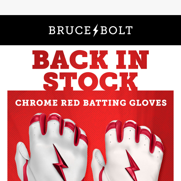 Restocked: Red Chrome Batting Gloves 🚨