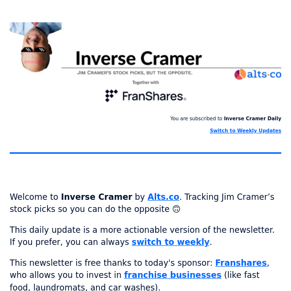 🙃 Inverse Cramer May 25