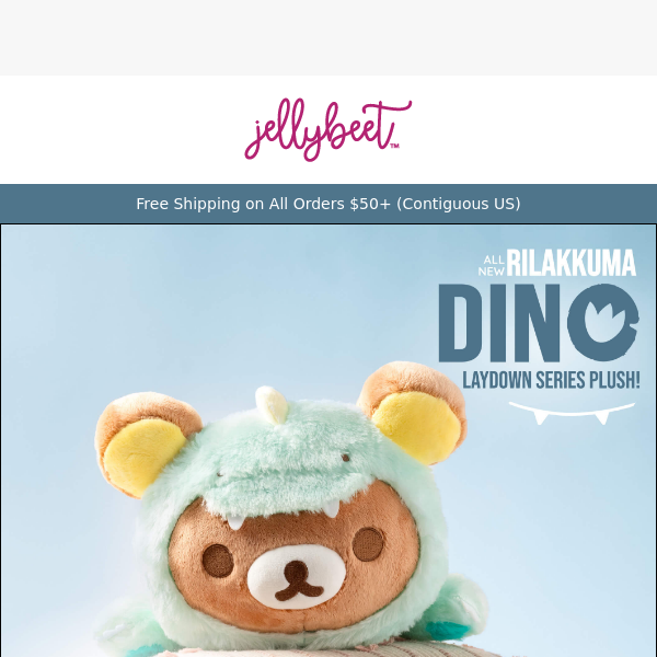 😪 Napping just got easier with NEW Rilakkuma Plays with Dino Laydown Plushies!