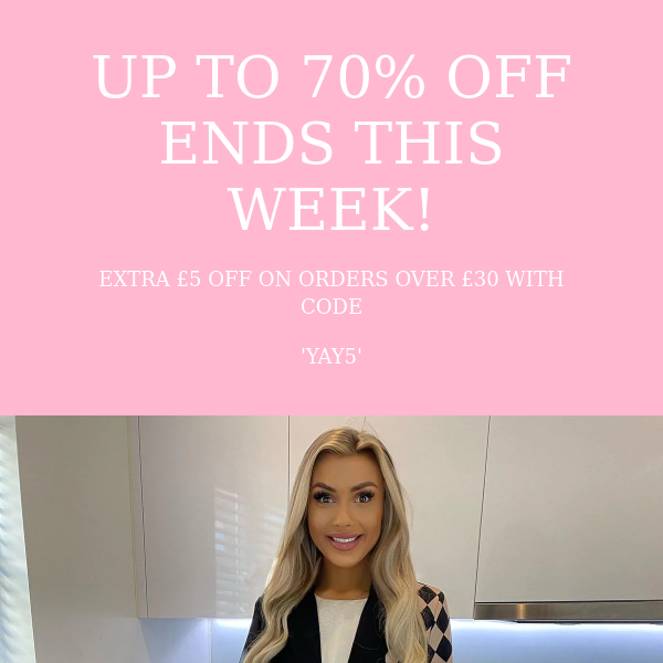 GET AN EXTRA £5 OFF WITH CODE 'YAY5'