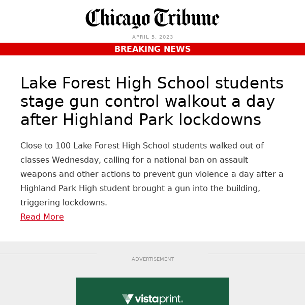 Lake Forest students stage walkout day after Highland Park lockdowns