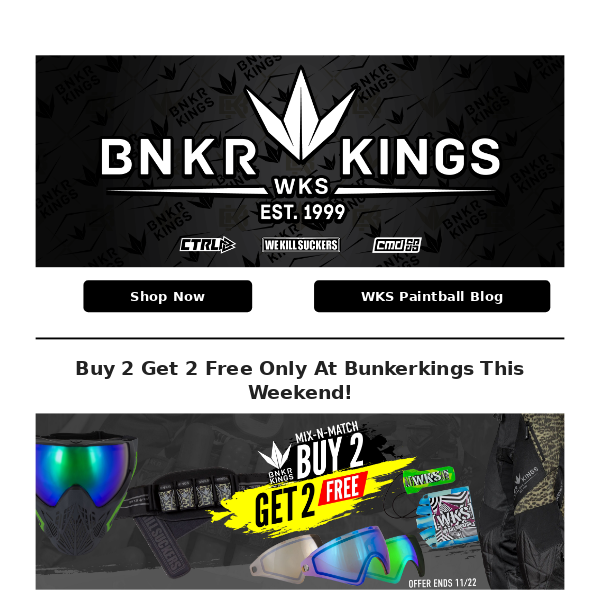 🤯 Epic Buy 2 Get 2 FREE Sale This Weekend At Bunkerkings.com!