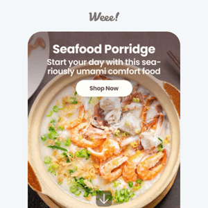 Warm up your mornings w/ a cozy bowl of seafood porridge 🔥🦐🥣