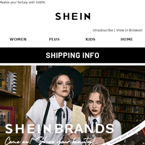 SHEIN BRANDS| Come on! Show your beauty!