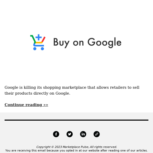 Google Kills Its Shopping Marketplace