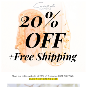 CC Skin 20% OFF + FREE SHIPPING!