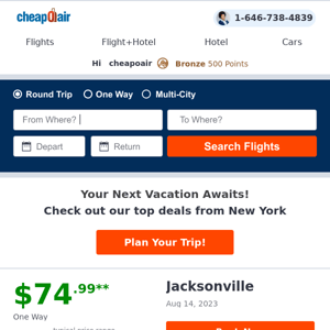 ✈ Non-Stop Flight Deals! Fly from $34.99