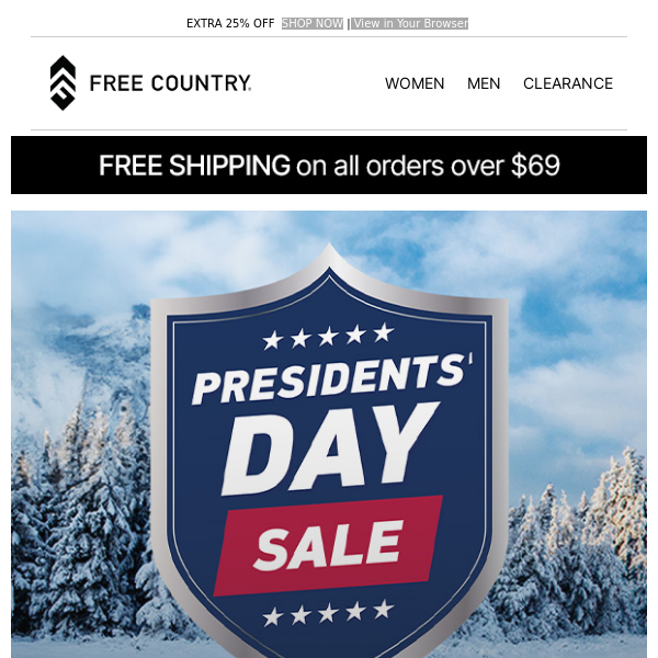 Don't forget to shop our Presidents' Day Sale!