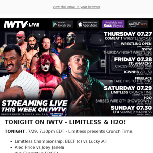 TONIGHT on IWTV - Limitless & H2O!