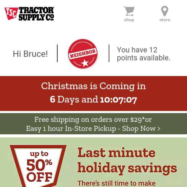 Tractor Supply promo code free shipping