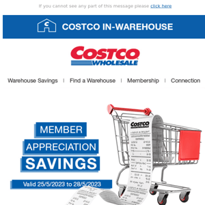 Warehouse savings you won't want to miss!