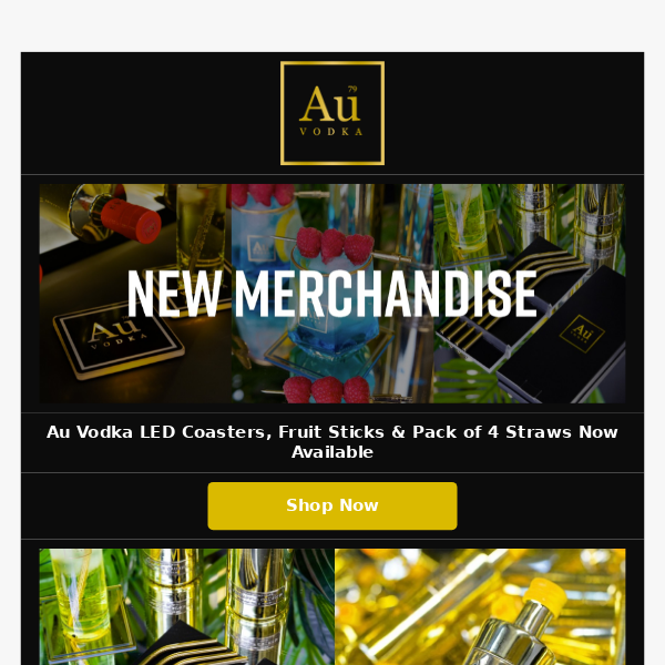 New Au Vodka Merchandise Just Arrived