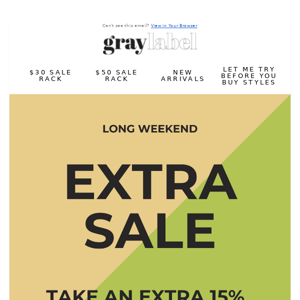 LONG WEEKEND EXTRA SALE 🏃‍♀️