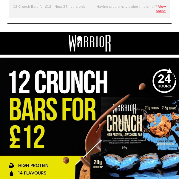 Stock up on £1 Crunch Bars for the next 24 hours only