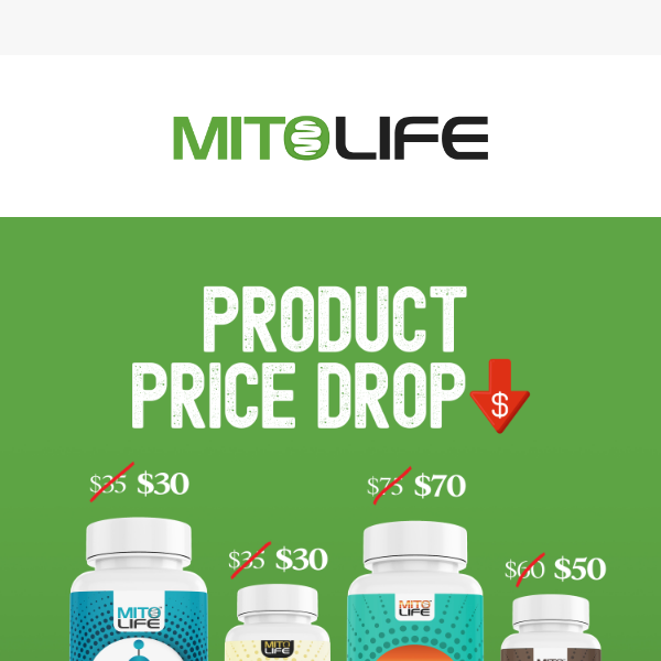 Your Favorite Mito Life Supplements Are Now More Affordable