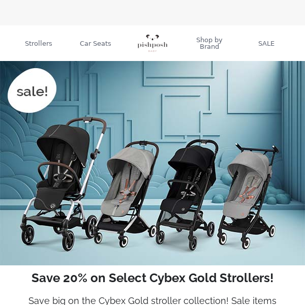 Save 20% on Select Cybex Gold Strollers