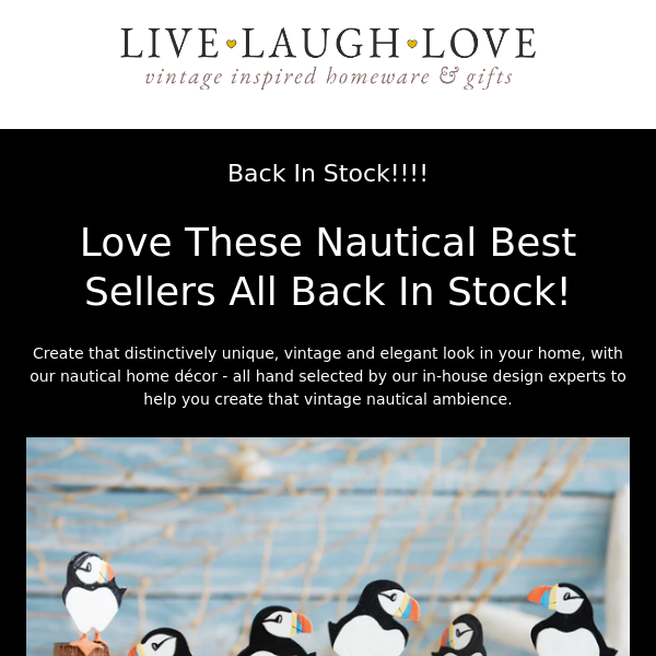 Nautical Best Sellers Back In Stock!!!!