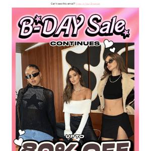 Get Up To 80% OFF Sitewide🎂