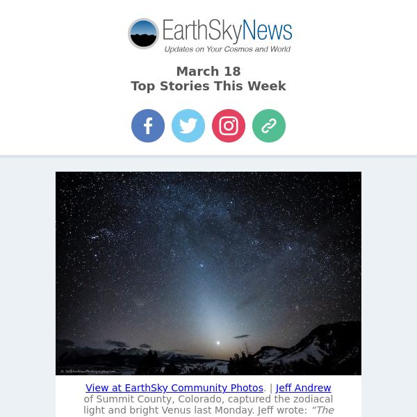 March 18 - Top Stories This Week