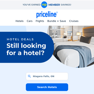 Priceline, book your hotel in Niagara Falls