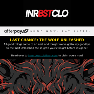 LAST CHANCE: FREE Wolf Unleashed tee!