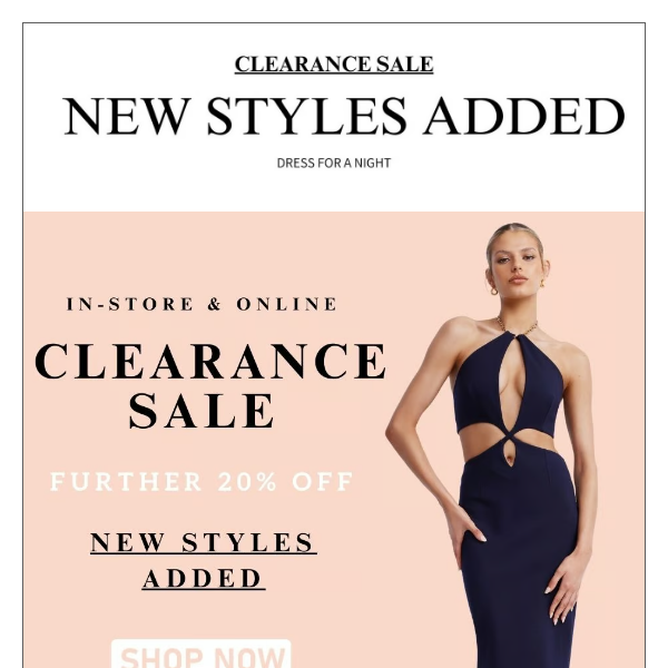 Clearance Sale - NEW STYLES ADDED