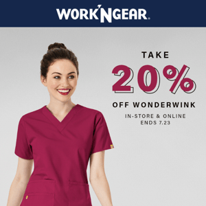 20% Off Wonderwink Scrubs