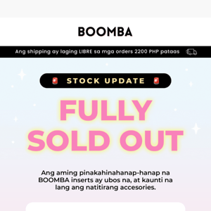 🚨 Ubos na ang mga Inserts! Limited Restock Coming! 🚨