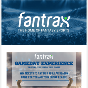 🚨Fantrax GameDay Experience - Win Tickets to an MLB GAME⚾️