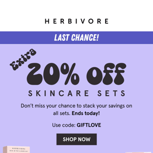 Last chance for 20% off sets + tools!