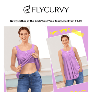 😵.FlyCurvy.What's the secret to saving the summer heat? It's having cool tank tops!