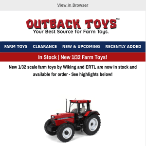 In Stock | New 1/32 Farm Toys!