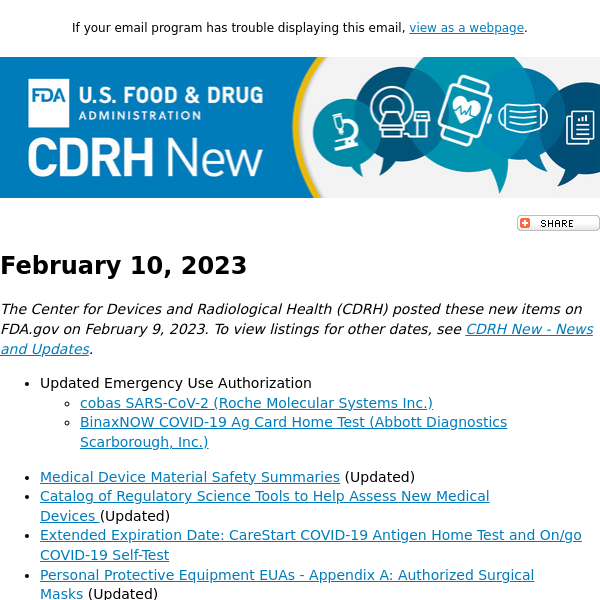 CDRH New - February 10, 2023