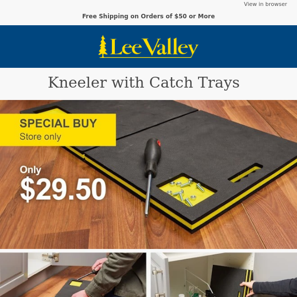 Special Buy – Kneeler with Catch Trays For $29.50