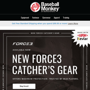 Force3 Catcher's Protective: Bundle & Save 15%