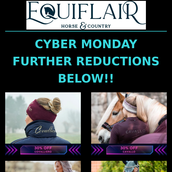 CYBER MONDAY IS HERE - FURTHER REDUCTIONS