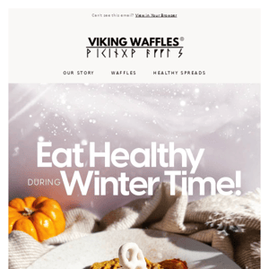 Kick Away Winter Glooms with Pumpkin Spice Waffles  💪 🎃❄️