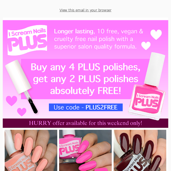 ❣️Get ur 2 FREE polishes + try our new long lasting polish!