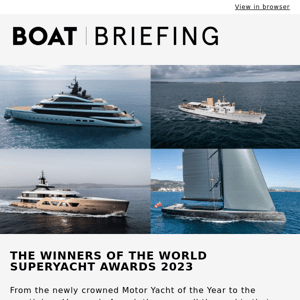 The winners of the World Superyacht Awards announced