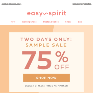 📣 Don't Miss: 75% OFF Sample Sale