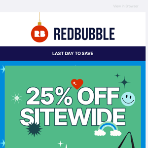 Yikes! 25% off ends today. 😮
