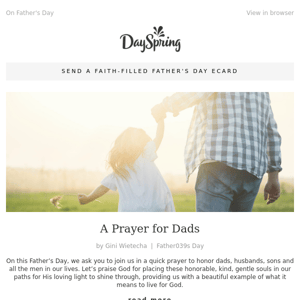 A Prayer for Dads