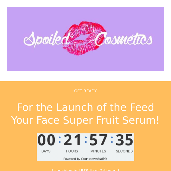 Less than 24 Hours until Feed your Face Serum Launch!