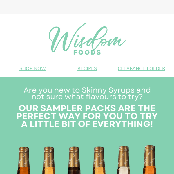 Try a little bit of everything with our Sampler Packs!