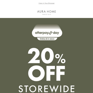 🧡 AFTERPAY SALE | 20% OFF STOREWIDE 🧡