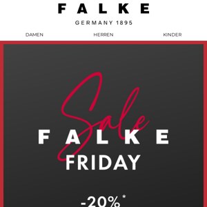 FALKE FRIDAY: -20%* in Ihrem Store!