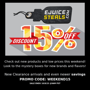 Weekend Sale!! Enjoy 15% OFF on new products and more!