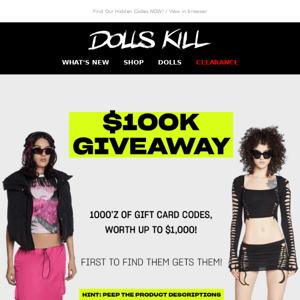 $100K Giveaway → 1000'z of Gift Codes Hidden On Site